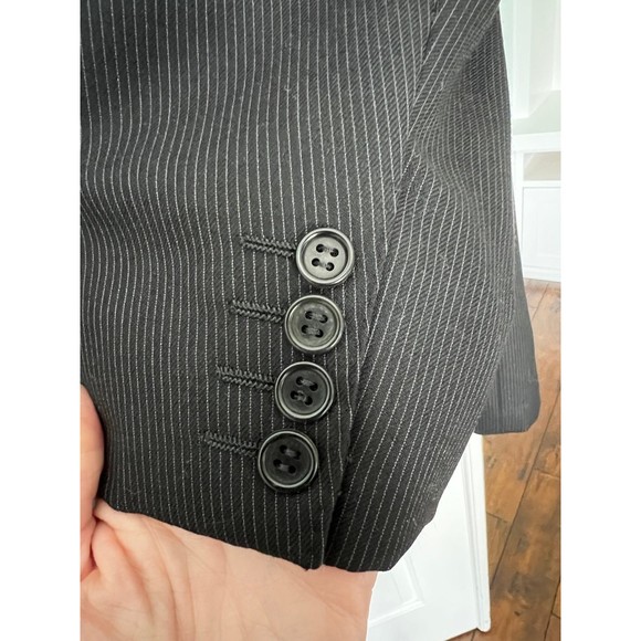 Bernini Beverly Hills Canali Wool Black Striped Suit Jacket Size 56 - Picture 6 of 11